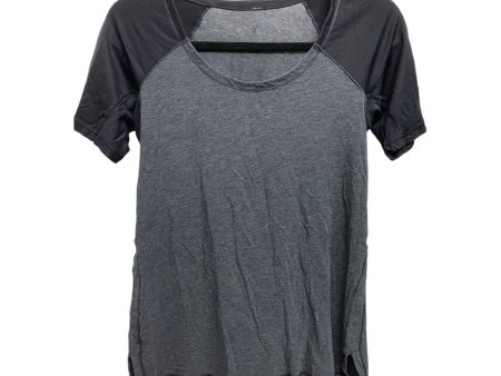 Athletic Top Short Sleeve By Lululemon In Grey, Size: M Discount