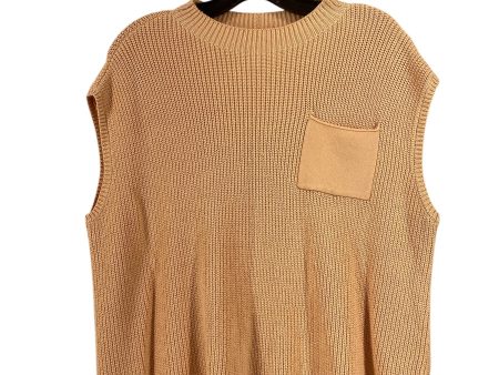 Vest Sweater By Clothes Mentor In Peach, Size: L Fashion